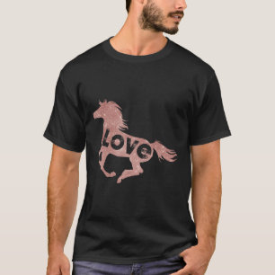 Rose Gold Horse Lover Gift Horseback Riding Shirt 