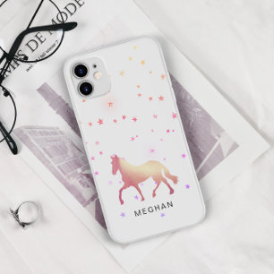 Rose Gold Horse Stars Personalised Monogram  iPhone 11 Case