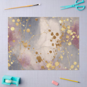 Rose Gold Ink Splash Background Tissue Paper