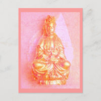 Rose-Gold Kwan Yin postcard