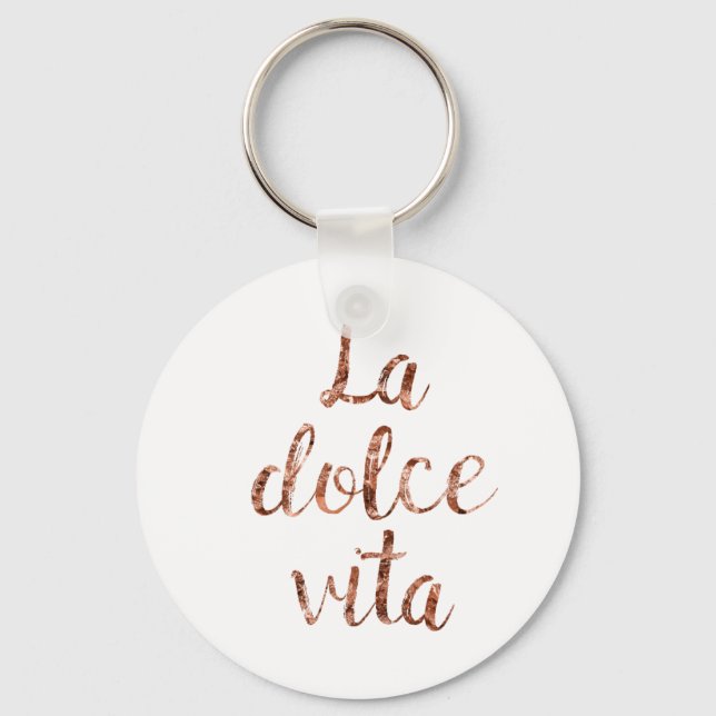 Rose gold La Dolce Vita Key Ring (Front)