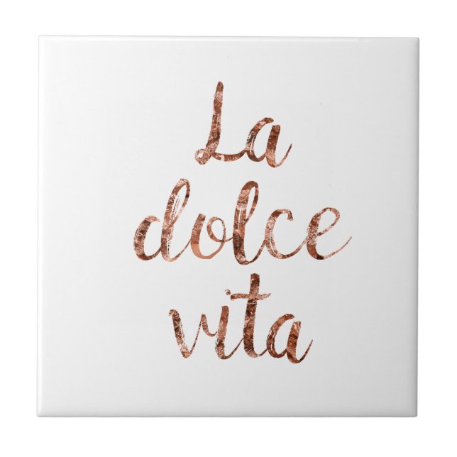 Rose gold La Dolce Vita Tile (Front)