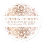 Rose-Gold Lace Floral Mandala Geometric Design