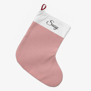 Rose Gold  Large Christmas Stocking