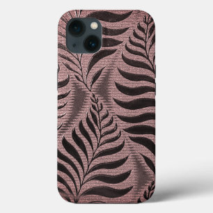 Rose Gold Leaf Motif iPhone 13 Case