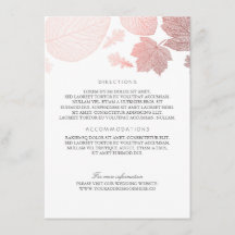 Rose Gold Leaves White Wedding Details