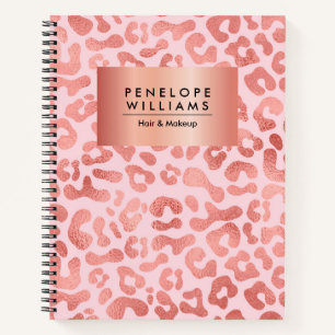 Rose Gold Leopard Print Notebook