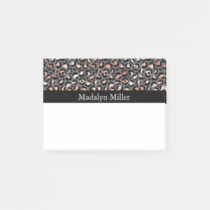 Rose Gold Leopard Print Post-it Notes