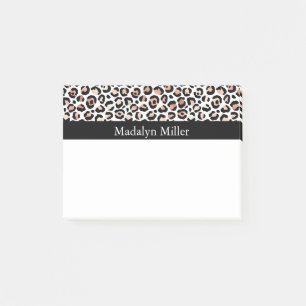 Rose Gold Leopard Print Post-it Notes