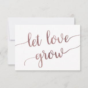 Rose Gold Let Love Grow Wedding Favour