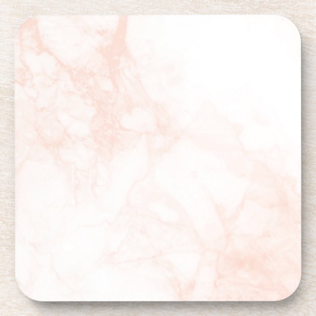 Rose Gold light pink marble texture Coaster (Front)