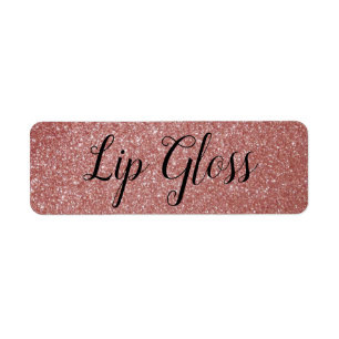 Rose Gold Lipgloss label