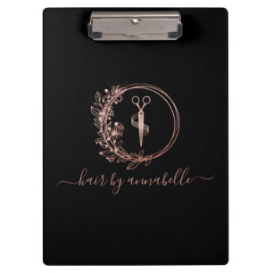 Rose Gold Logo Hairstylist Clipboard