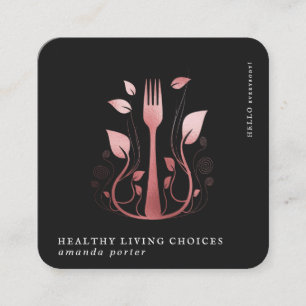 Rose Gold Logo   Nutrition Business Card