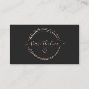 Rose Gold Logo Referral Card