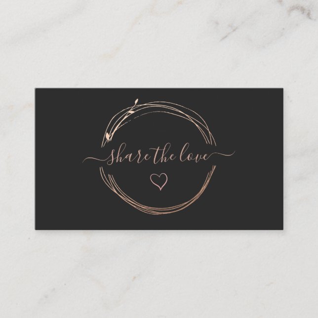 Rose Gold Logo Referral Card (Front)