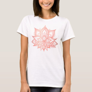 Rose Gold Lotus Flower T-Shirt