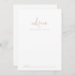 Rose Gold Love Fancy Script Wedding Advice Card<br><div class="desc">This rose gold love fancy script wedding advice card is perfect for a rustic wedding. The simple and elegant design features classic and fancy script typography in rose gold. These cards are perfect for a wedding, bridal shower, baby shower, graduation party & more. Personalise the cards with the names of...</div>