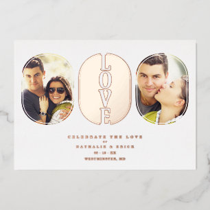 Rose Gold Love Quote Wedding 2 Photos Couple