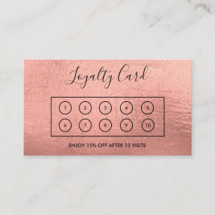 Rose Gold Loyalty Card