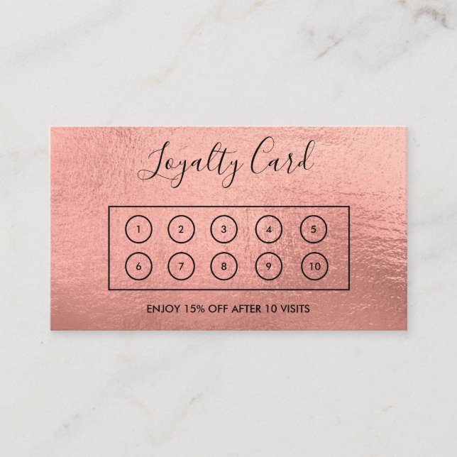 Rose Gold Loyalty Card (Front)