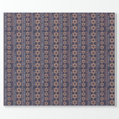 Rose Gold Magen David Personalised Holiday Purim Wrapping Paper (Flat)