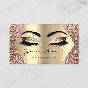 Rose Gold Makeup Artist Eyelash Blog Influencer Business Card