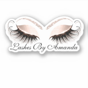 Rose Gold Makeup Artist Lashes Extension Pink