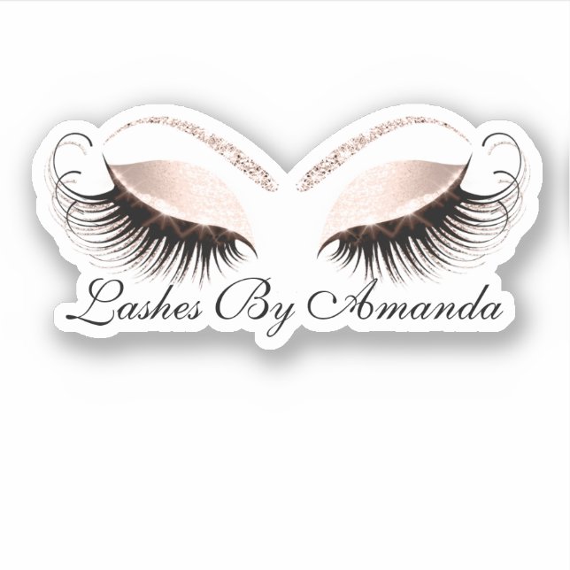 Rose Gold Makeup Artist Lashes Extension Pink (Front)