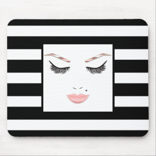 Rose Gold Makeup Face Eyebrows Lips Glam Beauty Mouse Mat