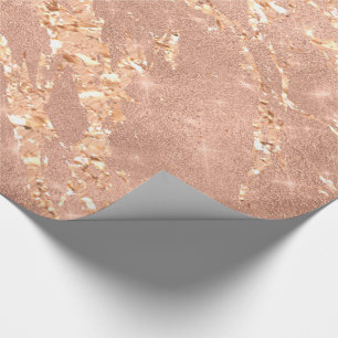 Rose Gold Makeup SPARK 16th Glitter Beauty Copper Wrapping Paper