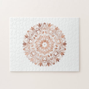 Rose Gold Mandala Jigsaw Puzzle