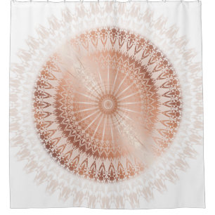 Rose Gold Mandala Modern Shower Curtain