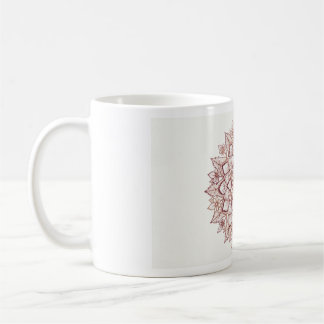Rose Gold Mandala Mug | Bohemian Floral Pattern | 