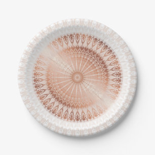Rose Gold Mandala Paper Plate