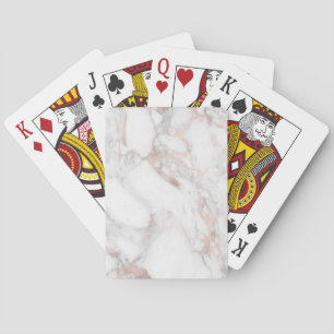 Rose Gold Marble Add Your Own Text Blank Template Playing Cards