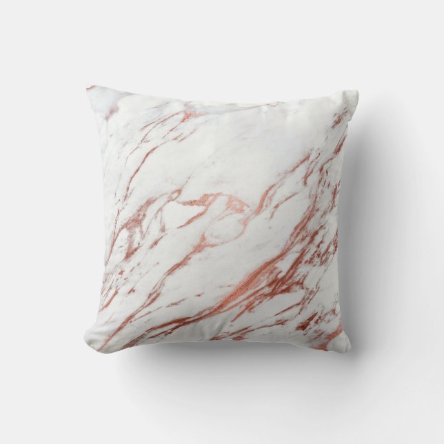 Rose Gold Marble Cushion (Front)