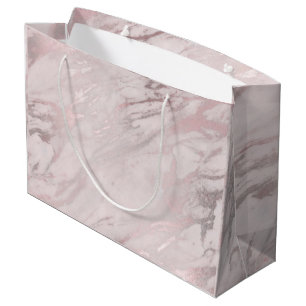 Rose Gold Marble Design Large Gift Bag