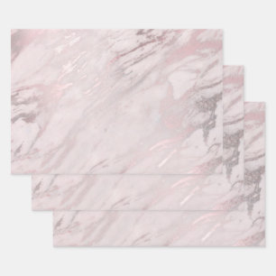 Rose Gold Marble Design Wrapping Paper Sheet