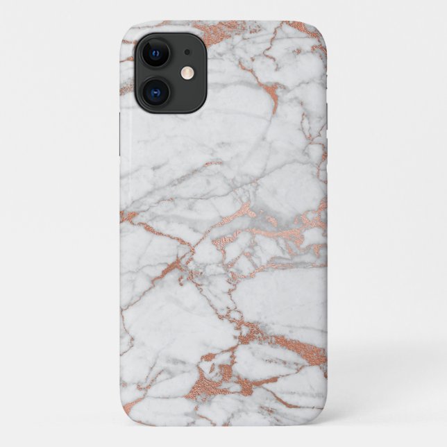 Rose Gold Marble Iphone Case (Back)
