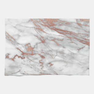 Rose Gold Marble Kitchen Towel