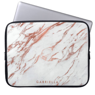 Rose Gold Marble Laptop Sleeve