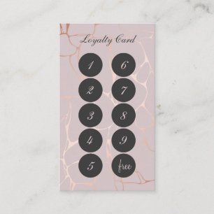 Rose Gold Marble Loyalty Card