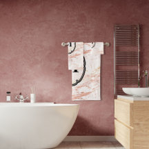 Rose Gold Marble Monogram