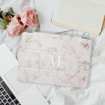 Rose Gold Marble Monogram iPad Mini Cover<br><div class="desc">Custom-designed iPad cover featuring modern rose gold pink marble design with personalized monogram..</div>