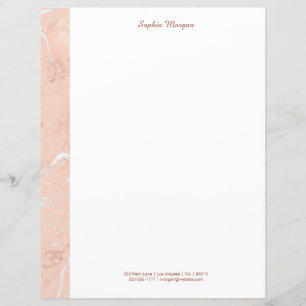 Rose Gold Marble, Name & Contact Info, Vs 3