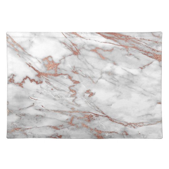 Rose Gold Marble Placemats Zazzle.co.uk