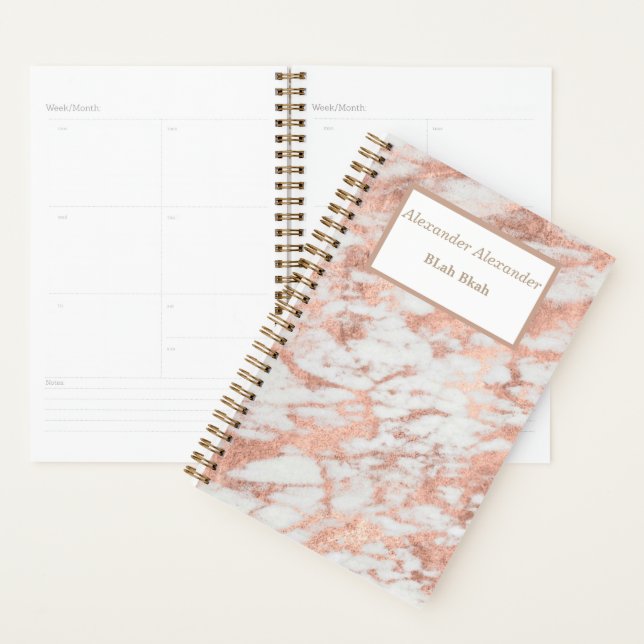 Rose Gold Marble Planner (Display)