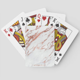 Rose Gold Marble Playing Cards