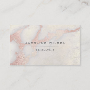 rose gold marble stone professional elegant business card